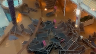 Passengers&#39; cabins were flooded after a storm hit a cruise ship traveling through the Gulf of Mexico