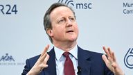 16 February 2024, Bavaria, Munich: David Cameron, British Foreign Secretary, speaks at the opening of the 60th Munich Security Conference (MSC) at the Hotel Bayerischer Hof. Photo by: Tobias Hase/picture-alliance/dpa/AP Images


