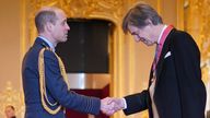 Edward Harley, from Bucknell, Chair, Acceptance in Lieu Panel, is made a Commander of the Order of the British Empire by the Prince of Wales at Windsor Castle.
Pic: PA