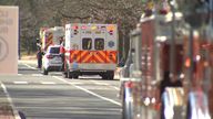 Police outside israeli embassy in Washington DC after man sets himself on fire