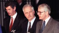 John Bruton and John Major pictured in 1996
Pic: PA