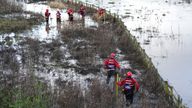 The search operation contiunes on the River Soar in Leicester
Pic: PA