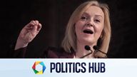 Liz Truss during the launch of the Popular Conservatism movement.
Pic:PA