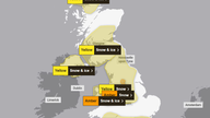 The warnings in place for Thursday. Pic: Met Office