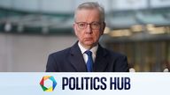 Secretary of State for Levelling Up, Housing and Communities, Michael Gove, speaks outside BBC Broadcasting House in London, after appearing on the BBC One current affairs programme, Sunday with Laura Kuenssberg. Picture date: Sunday February 11, 2024.