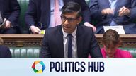 Rishi Sunak during PMQS