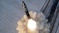 A Hwasong-18 intercontinental ballistic missile is launched during what North Korea says is a drill at an unknown location December 18, 2023 in this picture released by the Korean Central News Agency. KCNA via REUTERS ATTENTION EDITORS - THIS IMAGE WAS PROVIDED BY A THIRD PARTY. REUTERS IS UNABLE TO INDEPENDENTLY VERIFY THIS IMAGE. NO THIRD PARTY SALES. SOUTH KOREA OUT. NO COMMERCIAL OR EDITORIAL SALES IN SOUTH KOREA. TPX IMAGES OF THE DAY
