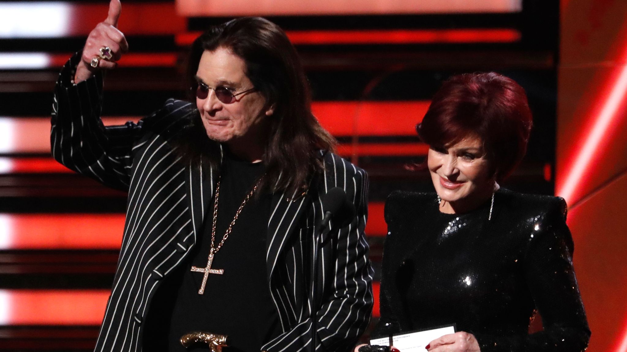 did ozzy osbourne hit sharon