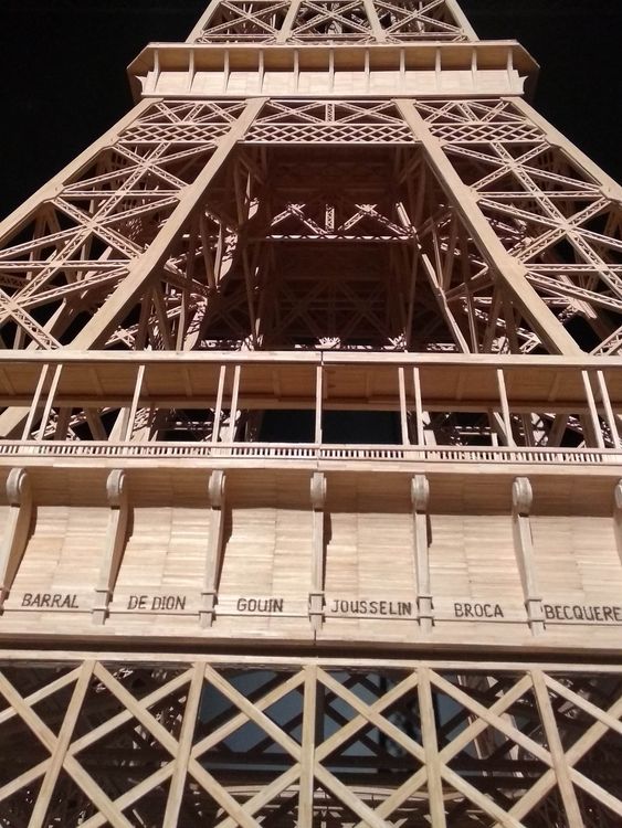 Photo of matchstick model of Eiffel Tower built by Richard Plaud. Pic: Facebook / Richard Plaud