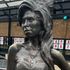 Amy Winehouse statue's Star of David necklace covered by pro-Palestinian sticker