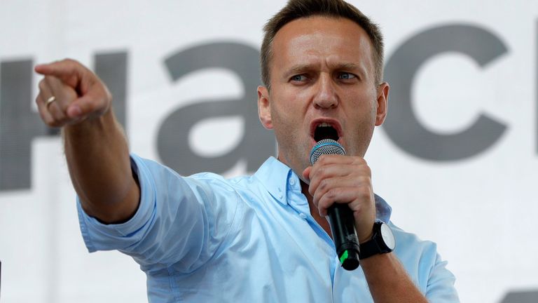 Alexei Navalny in 2019. Pic: AP