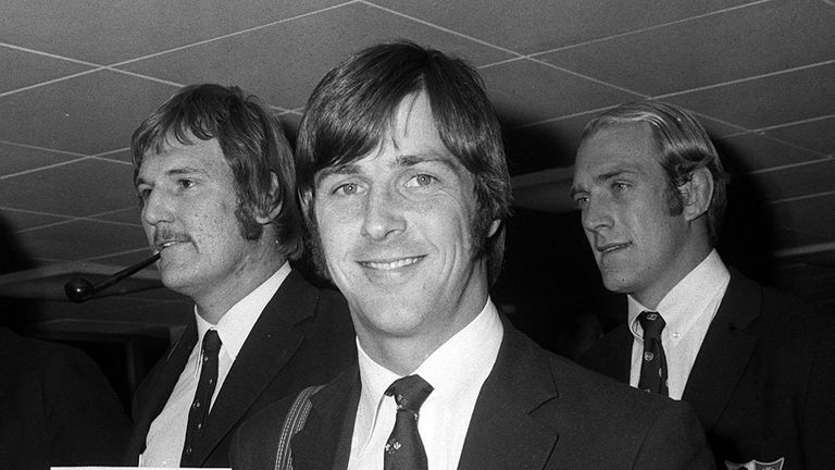 File photo dated 17-08-1971 of Barry John (foreground), one of the heroes of the 1971 British Lions rugby tour of New Zealand. Former Wales and British and Irish Lions fly-half Barry John has died aged 79, his family have said in a statement. Issue date: Sunday February 4, 2024.