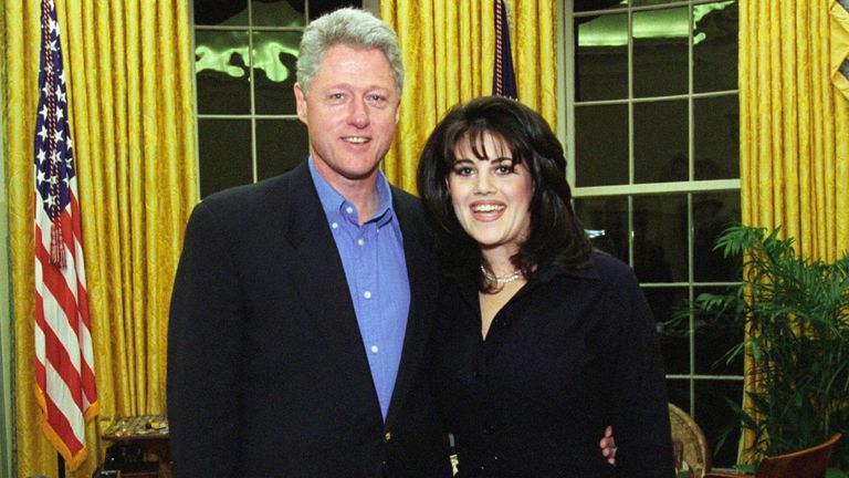 Pic: Cinema Legacy Collection/The Hol/THA/Shutterstock
US President President Bill Clinton with Monica Lewinsky at the White House, 1997.(THA
US President Bill Clinton, Monica Lewinsky