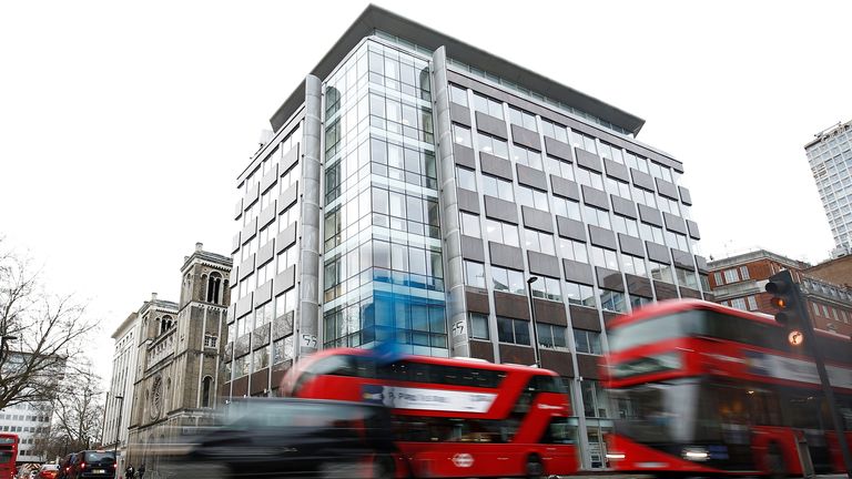 Cambridge Analytica&#39;s London offices in 2018. Pic: Reuters
