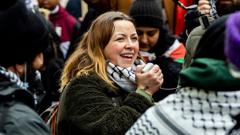 Pro-Palestine Protest In Cardiff ** STORY AVAILABLE, CONTACT SUPPLIER** Featuring: Charlotte Church Where: Cardiff, United Kingdom When: 13 Jan 2024 Credit: Rhydian Witts/Cover Images  (Cover Images via AP Images)