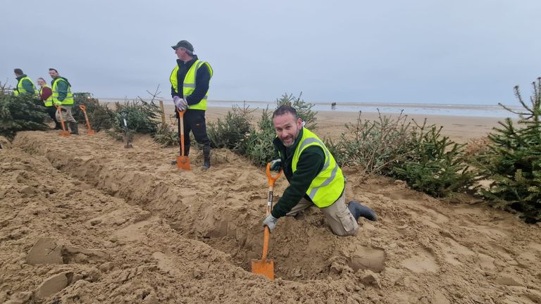 Paul Whitehead first volunteered on the Christmas tree project a decade ago,