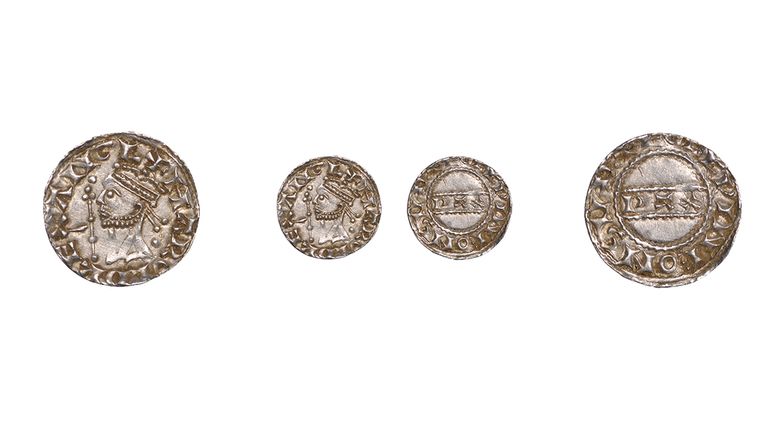 The coins are part of a hoard of 122 Anglo-Saxon pennies
Pic: PA