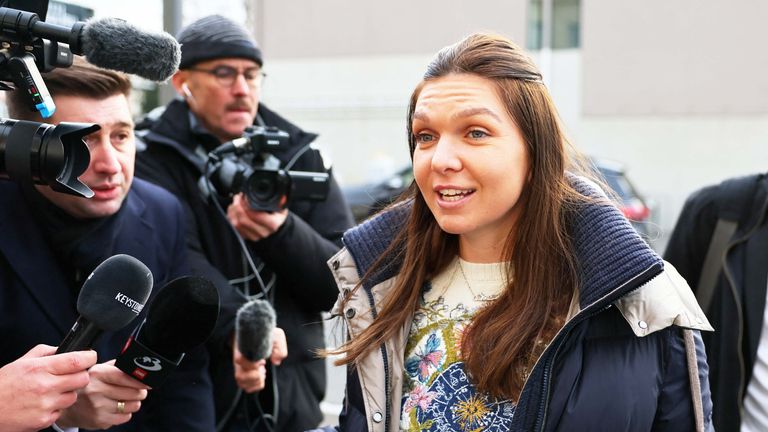 Simona Halep arrives at a hearing on the doping case against her at the Court of Arbitration for Sport
Pic: Reuters