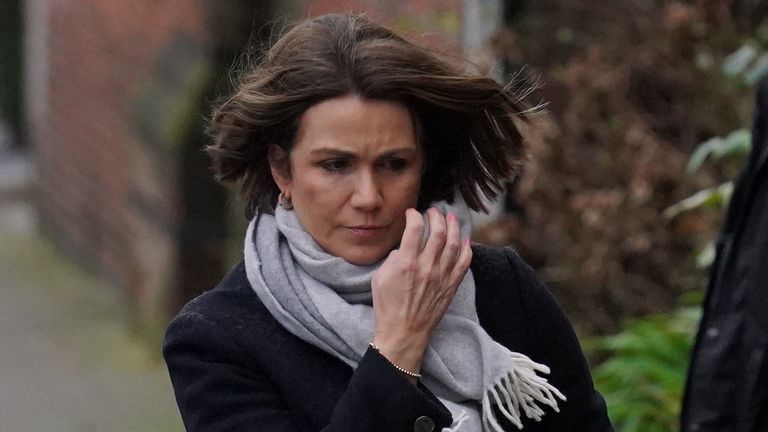 Pic: PA
Susanna Reid attends the funeral service of Derek Draper at St Mary the Virgin church in Primrose Hill, north west London. The former lobbyist turned psychologist and author, who married presenter Kate Garraway in 2005, died last month following long-lasting symptoms from coronavirus. Picture date: Friday February 2, 2024.