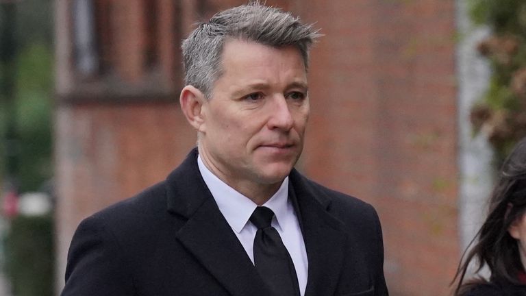 Pic: PA
Ben Shephard attends the funeral service of Derek Draper at St Mary the Virgin church in Primrose Hill, north west London. The former lobbyist turned psychologist and author, who married presenter Kate Garraway in 2005, died last month following long-lasting symptoms from coronavirus. Picture date: Friday February 2, 2024.