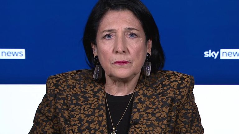 Georgian President Salome Zourabichvili joined Sky News to discuss Georgia&#39;s history as well as the country&#39;s relationship with Russia - which has invaded her nation three times. 
