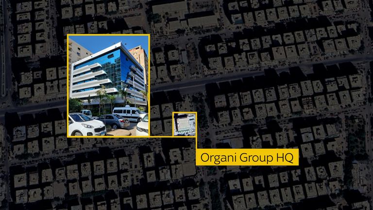 Satellite image of Hala&#39;s office at Organi Group headquarters in Nasr City, Cairo, Egypt (September 2023). SOURCE: Google