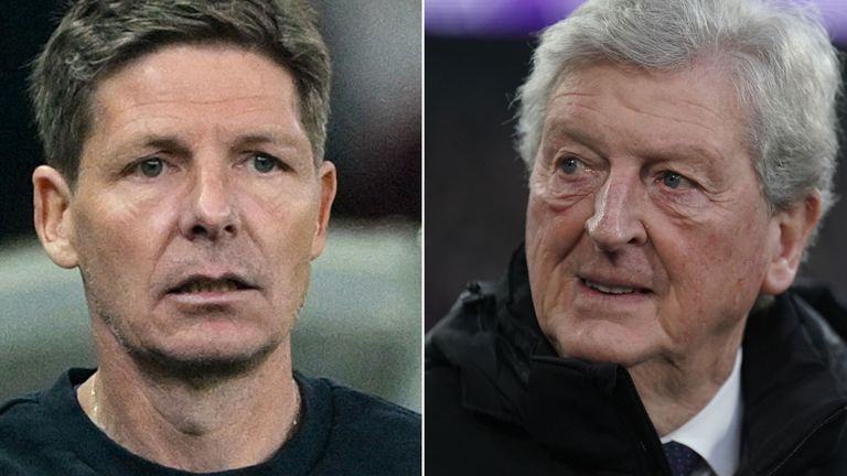 Glasner (left) won the 2021/22 Europa League with Eintracht Frankfurt. Pics: Reuters/PA