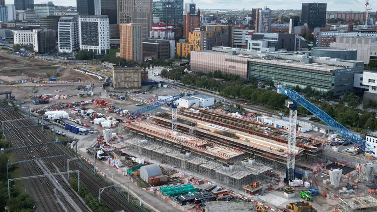 Construction for HS2 at Curzon Street, Birmingham, on 4 November 2023. File pic: PA