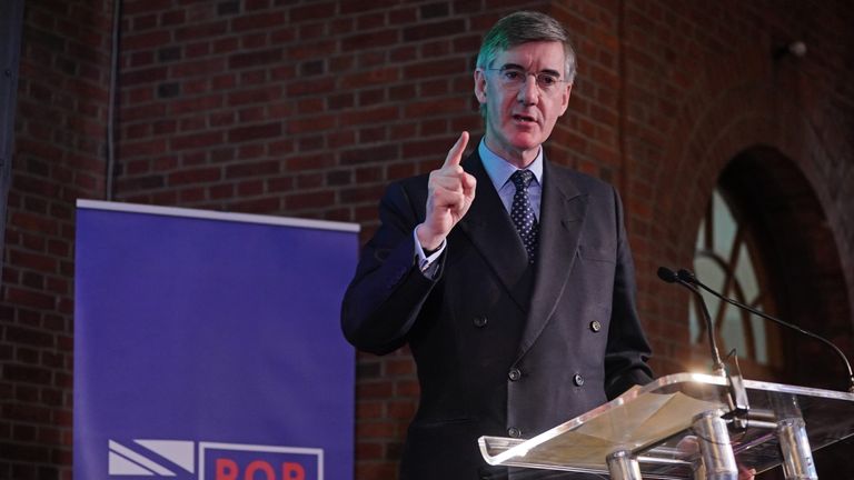 Jacob Rees-Mogg during the launch of the Popular Conservatism movement
Pic: PA
