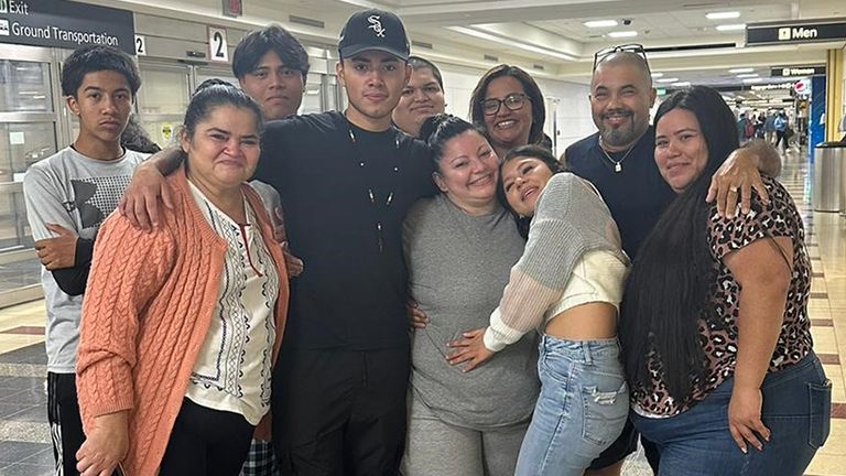 Jessica Barahona Martinez reunited with her family. Pic: ACLU