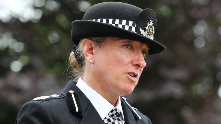 Chief Constable of Sussex Police Jo Shiner at Sussex Police Headquarters in Lewes, East Sussex. Pic: PA
