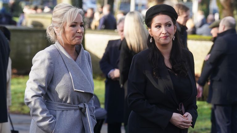 First Minister of Northern Ireland Michelle O&#39;Neill and Deputy First Minister Emma Little-Pengelly were sworn in at Stormont last Saturday. Pic: Brian Lawless/PA Wire