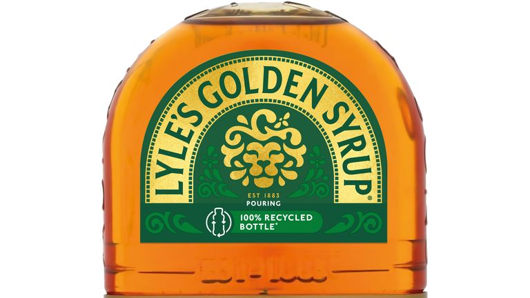 Lyle&#39;s Golden Syrup of it&#39;s new design logo, they have replaced its logo of a dead lion being swarmed by bees across the full product range