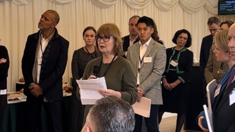 Mrs Lyon was determined to deliver her speech