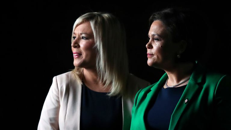 Michelle O&#39;Neill (L) and Mary Lou McDonald (R). Pic: PA