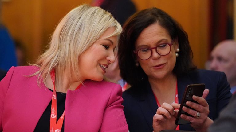 Michelle O&#39;Neill and Mary Lou McDonald. Pic: PA