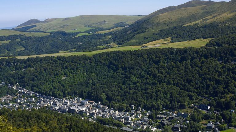Mont Dore village, Auvergne, France. Pic: Rex Features