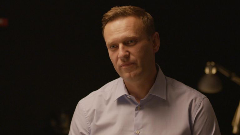 Still from unaired Alexei Navalny interview - DO NOT USE UNTIL 26/02/2024