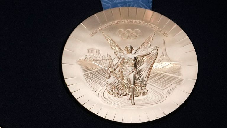 The Paris 2024 Olympic medals.
Pic: AP