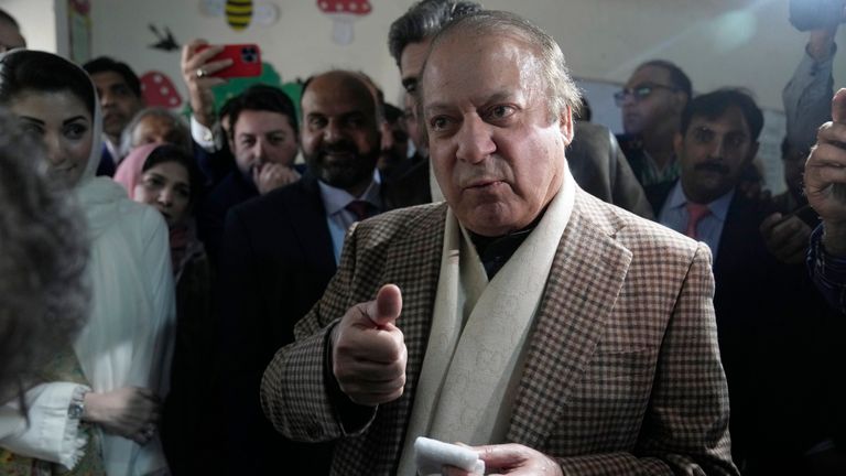 Pakistan&#39;s former prime minister Nawaz Sharif. Pic: AP