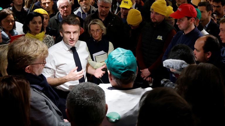 Paris: Farmers spoiling for a punch-up storm agricultural show as problems  mount for Macron | World News | Sky News