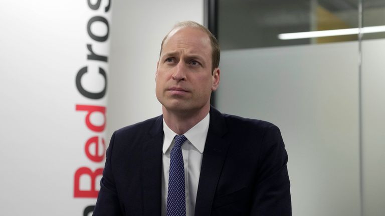 The prince visited the London headquarters of the British Red Cross last week. Pic: PA