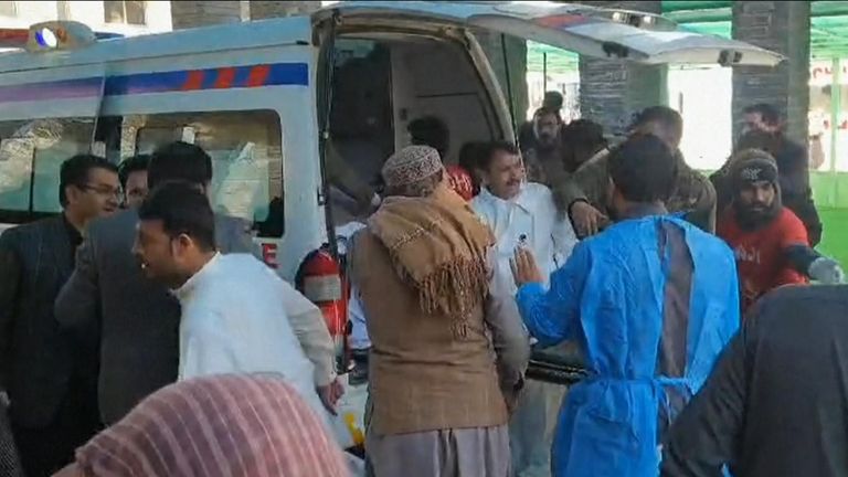 Bombing at independent candidate&#39;s election office kills at least 14 in Pakistan ahead of elections
Qilla Saifullah , Quetta, Pakistan - 7 February 2024
