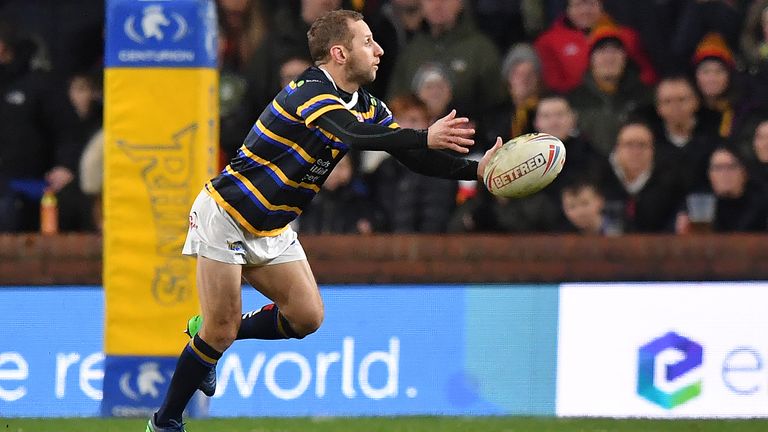 Rob Burrow in action during his testimonial match. Pic: PA