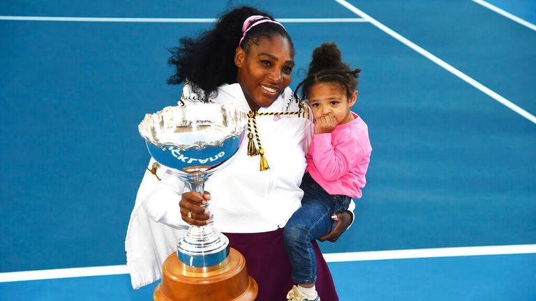 Serena Williams with her daughter Alexis in August 2022. Pic: AP
