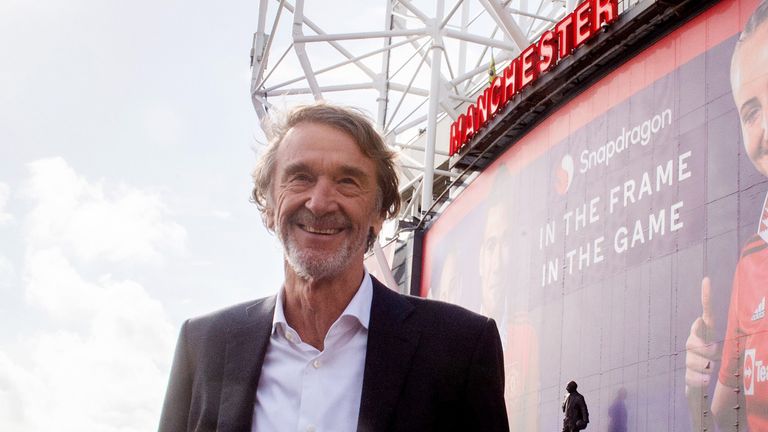 File photo dated 17-03-2023 of Sir Jim Ratcliffe, who has completed his deal to purchase a stake in Manchester United, the club have announced. Issue date: Tuesday February 20, 2024.

