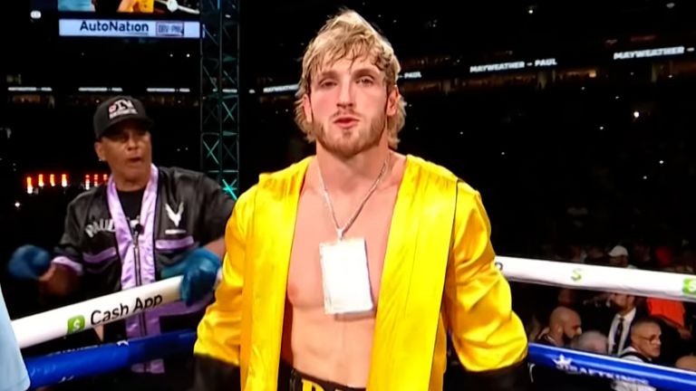 Logan Paul enters the ring