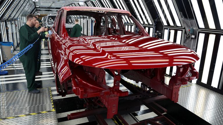 JLR's supply chain includes everything from components to paint. Pic: Reuters