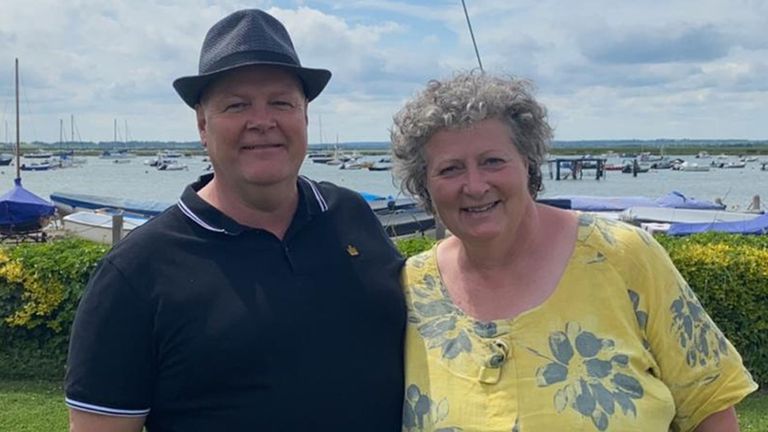 Family handout photo of Stephen Baxter, 61, and his 64-year-old wife Carol, who were found dead sitting in their individual armchairs on Easter Sunday. Pic: Family Handout/PA Wire