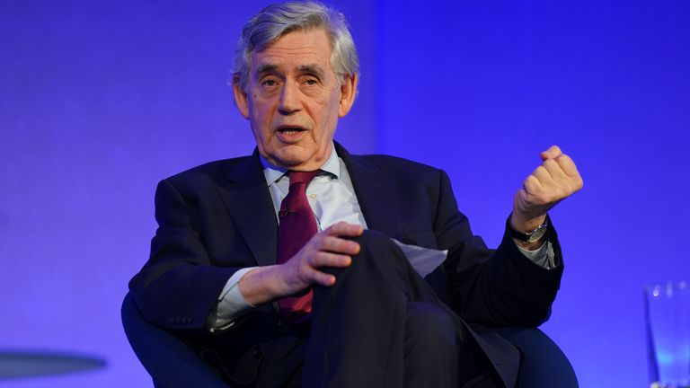 Gordon Brown speaking during Lead 2024, the advertising industry's annual summit
Pic: PA